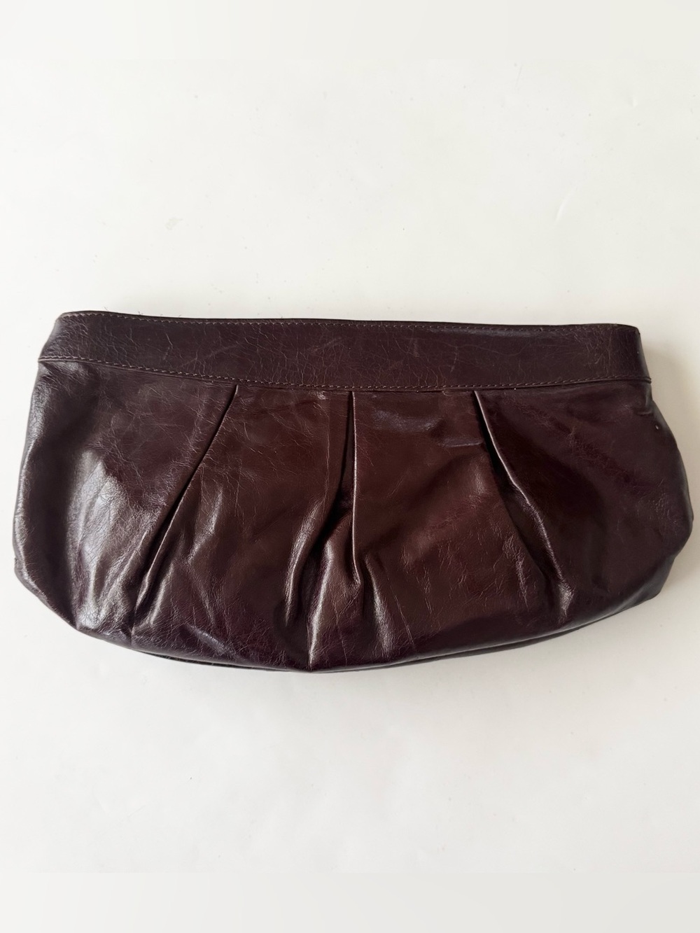 Nordstrom Genuine Leather Brown Clutch NEW!